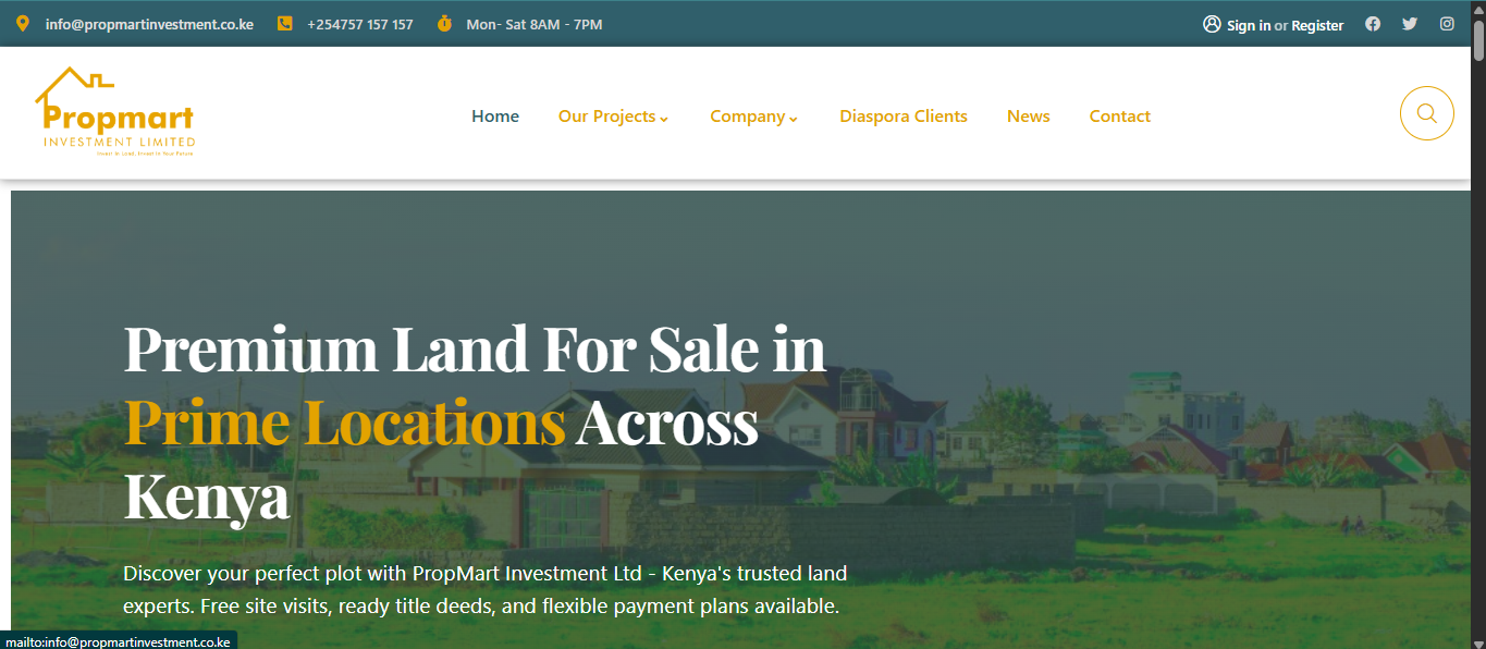 Propmart Investment Ltd website